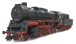 [Lokomotivy] → [Parn] → [BR 58] → 120121: parn lokomotiva ern s ervenm pojezdem jako vytpc kotel, T28-Tender