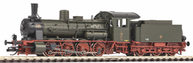 [Lokomotivy] → [Parn] → [BR 55] → 47109: parn lokomotiva tmav zelen s ervenm pojezdem, ern dmnice
