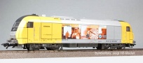 [Lokomotivy] → [Motorov] → [ER 20 Herkules] → 32030: dieselov lokomotiva lut s reklamou IGE-Bahntouristik