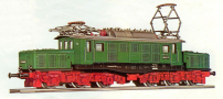 [Lokomotivy] → [Elektrick] → [BR 194] → [0]2410: elektrick lokomotiva zelen s edou stechou a ervenmi podvozky