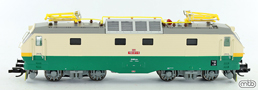 [Lokomotivy] → [Elektrick] → [150/151] → CSD-150-011: elektrick lokomotiva zelen-slonov kost s vstranm pruhem na elech