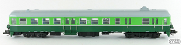 [Lokomotivy] → [Motorov vozy a jednotky] → [SN61] → PKP-SN61-174: motorov vz tmav zelen-svtle zelen s edou stechou, vstran pruh na elech
