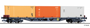 [N�kladn� vozy] &rarr;&nbsp;[N�zkost�nn�]&nbsp;&rarr;&nbsp;[4-os� plo�inov� Rgs]&nbsp;&rarr;&nbsp;18145: n�kladn� plo�inov� v�z �ern� se t�emi kontejnery 20&prime;