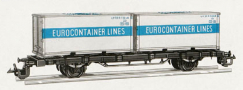 [Nkladn vozy] → [Nzkostnn] → [2-os Sm] → 4521: nkladn ploinov vz ern se dvma 20′ kontejnery „EUROCONTAINER LINES“