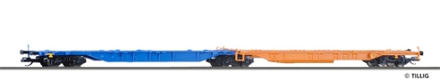 [Nkladn vozy] → [Nzkostnn] → [6-os Kombiwaggon] → 18002: dvoudln kontejnerov vz modr-oranov „kombi“