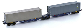 [Nkladn vozy] → [Nzkostnn] → [6-os Kombiwaggon] → H70501: dvoudln kontejnerov vz modr s nkladem dvou kontejner 40′ „MOL”