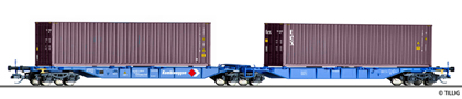 [Nkladn vozy] → [Nzkostnn] → [6-os Kombiwaggon] → 18030: dvoudln kontejnerov vz modr „Kombiwaggon“ se dvma kontejnery