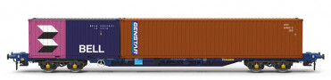 [N�kladn� vozy] &rarr;&nbsp;[Ostatn� - ostrovn�]&nbsp;&rarr;&nbsp;TT6058: kontejnerov� v�z „KFA“ tmav� modr� lo�en� 1x20&prime; a 1x 40&prime; kontejnery