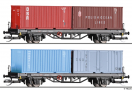 [Soupravy] → [Nkladn] → 01090: set dvou ploinovch voz loench kontejnery 20′